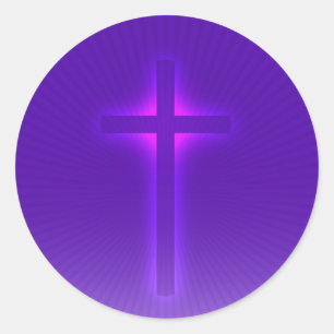 Cross - Christelijk ticker Ronde Sticker