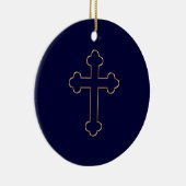 Cross - Christelijk versiering Keramisch Ornament (Rechts)
