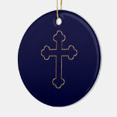 Cross - Christelijk versiering Keramisch Ornament (Links)