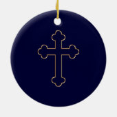 Cross - Christelijk versiering Keramisch Ornament (Achterkant)