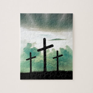 Cross Christus Faith God Jesus Clouds Sun Light Legpuzzel