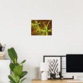 Cross Cool Abstracte Fine Fractal Art Poster (Thuiskantoor)