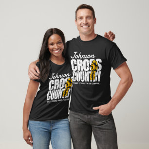 Cross Country ADD TEXT Hardloper Rennend Team Spel T-shirt
