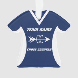 Cross Country Blauwe Sport Jersey Ornament