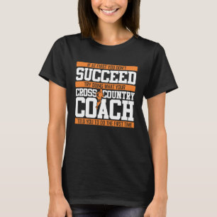 Cross Country Coach runner voor mannen vrouwen kin T-shirt