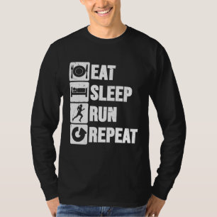 Cross-country Eat Sleep Run Herhalen werkende vrou T-shirt
