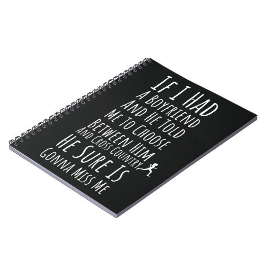 Cross Country Gifts voor Meisjes Runner haar Notitieboek (Linkerzijde)