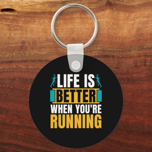 Cross country hardlopen is beter wanneer atletisch sleutelhanger (Voorkant)