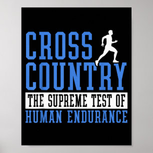 Cross Country Hardlopen Motivatie Poster