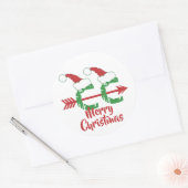 Cross Country © Kerstfeest Funny Holiday Ronde Sticker (Envelop)