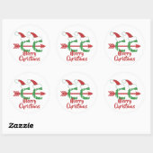 Cross Country © Kerstfeest Funny Holiday Ronde Sticker (Vel)