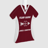 Cross Country Maroon Sport Jersey Ornament (voorkant)