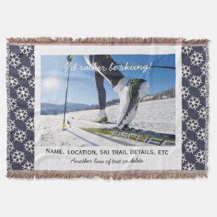 Cross-country Nordic Skiing Custom Ski Foto Deken