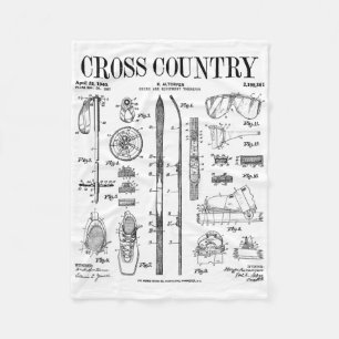 Cross Country Nordic Skiing Ski Patent Ski Fleece Deken