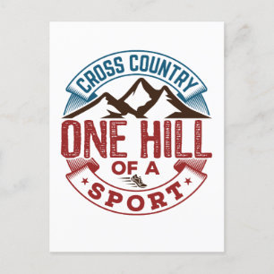 Cross-country One Hill of a Sport Briefkaart