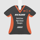 Cross Country Orange Black Sports Jersey (dos)