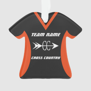 Cross Country Orange Black Sports Jersey