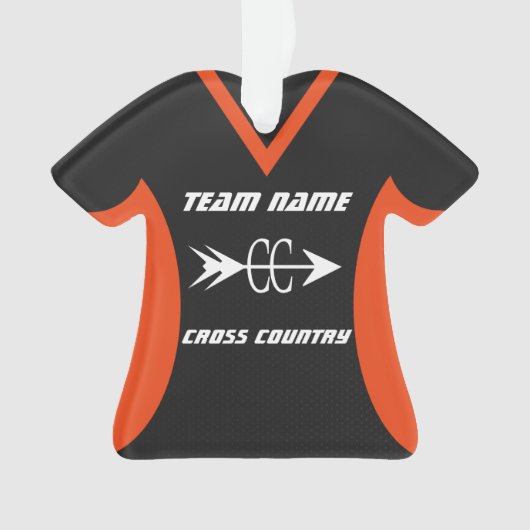 Cross Country Orange Black Sports Jersey (devant)