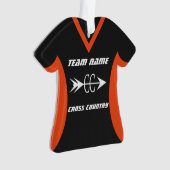 Cross Country Orange Black Sports Jersey (devant)