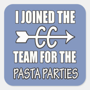 Cross-country Runing Pasta Party Stickers Cadeft
