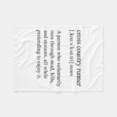 Cross Country Runner Definition, Xc Running Fleece Deken (Voorkant (Horizontaal))