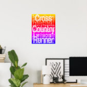 Cross Country Runner Fun Poster (Thuiskantoor)
