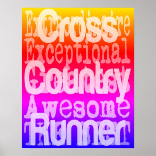 Cross Country Runner Fun Poster (Voorkant)