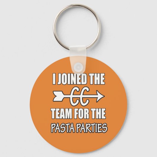 Cross Country Runner Pasta Party Sleutelhanger Cad (Voorkant)