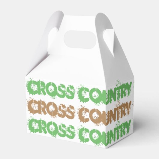 Cross Country Runner thema Favor Box Bedankdoosjes (Achterkant)