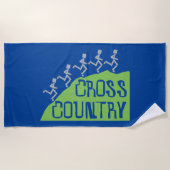 Cross Country Runners op Hill © Beach Towel Strandlaken (Voorkant)