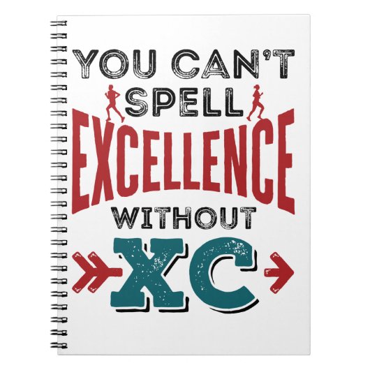 Cross-country Running Funny Excellence XC Notitieboek (Voorkant)