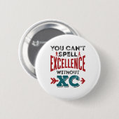 Cross-country Running Funny Excellence XC Ronde Button 5,7 Cm (Voorkant /achterkant)