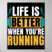 Cross Country Running Life Is Better When Athletic Poster (Voorkant)