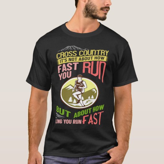 Cross Country Running XC Run Race Coach T-shirt (Voorkant)