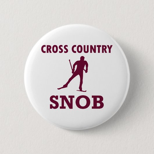 Cross Country Ski Snob Ronde Button 5,7 Cm (Voorkant)