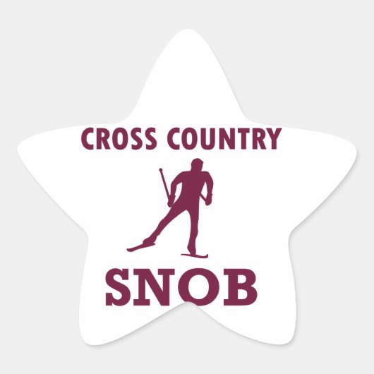 Cross Country Ski Snob Ster Sticker (Voorkant)