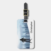 Cross Country Skiën Design Bagagelabel (Voorkant verticaal)