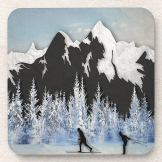 Cross-country Skiing Bier Onderzetter