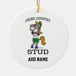 Cross Country Stud Keramisch Ornament