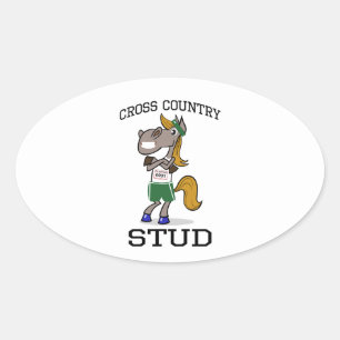 Cross Country Stud Ovale Sticker