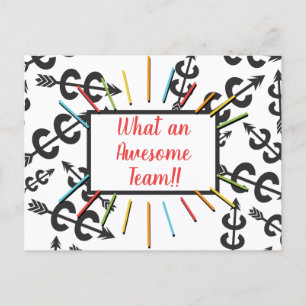 Cross Country Symbolen Geweldige Team Briefkaart