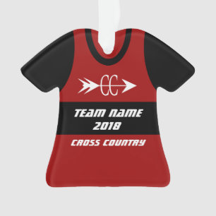 Cross Country Team Running Shirt Ornament
