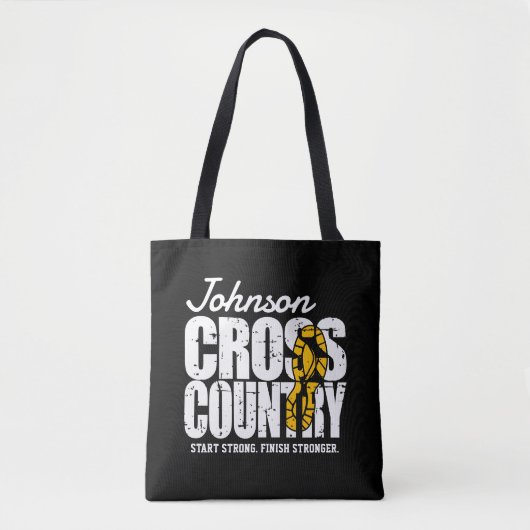 Cross Country TEKST toevoegen Runner Running Team Draagtas (Voorkant)