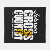 Cross Country TEKST toevoegen Runner Running Team Fleece Deken (Voorkant (Horizontaal))