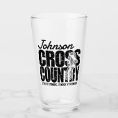 Cross Country TEKST toevoegen Runner Running Team  Glas (Voorkant)