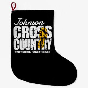 Cross Country TEKST toevoegen Runner Running Team Grote Kerstsok