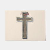 Cross Door Mat Achtergrond met Beige Achtergrond (Voorkant)