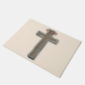 Cross Door Mat Achtergrond met Beige Achtergrond (Schuin)