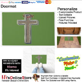 Cross Door Mat Achtergrond met Groene Achtergrond
