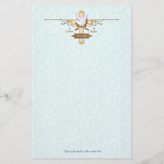 Cross Dove 4 gegeven Briefpapier (Voorkant)